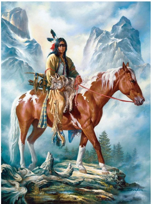 Diamond painting, Indiaan, 40x30cm ( Dionys design 29)