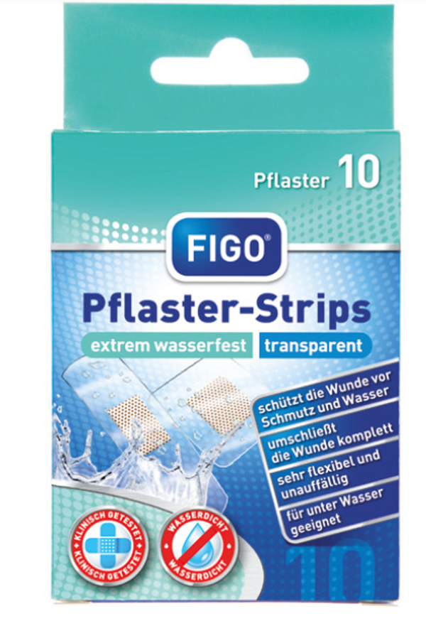 10 waterdichte pleisters, 2 maten