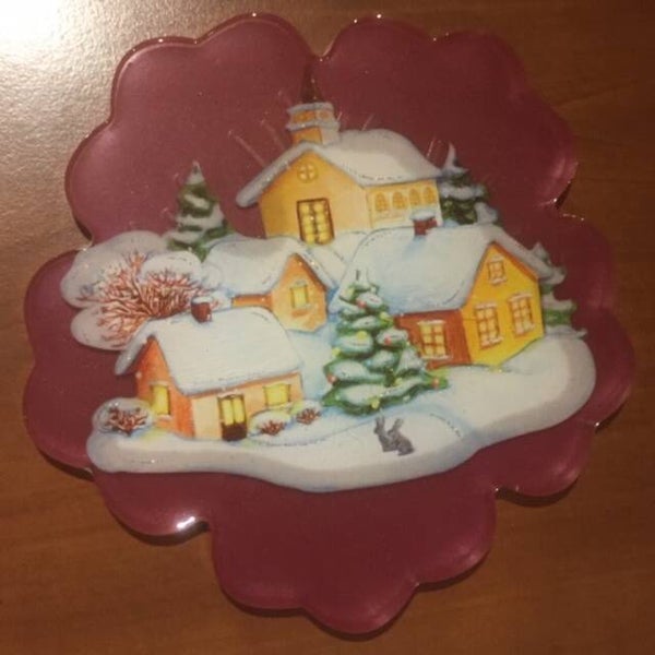 handgemaakte onderlegger: kerst  ( Dionys design 28)