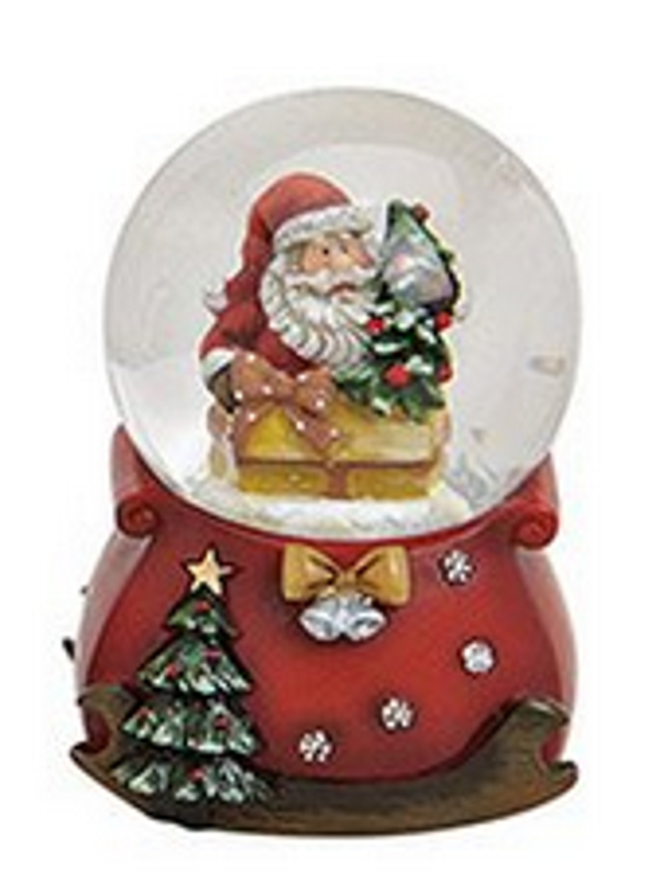 sneeuwbol kerstman op slee ( Dionys design 46)