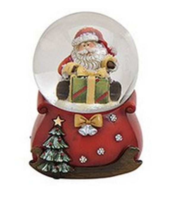 sneeuwbol kerstman op slee ( Dionys design 44)