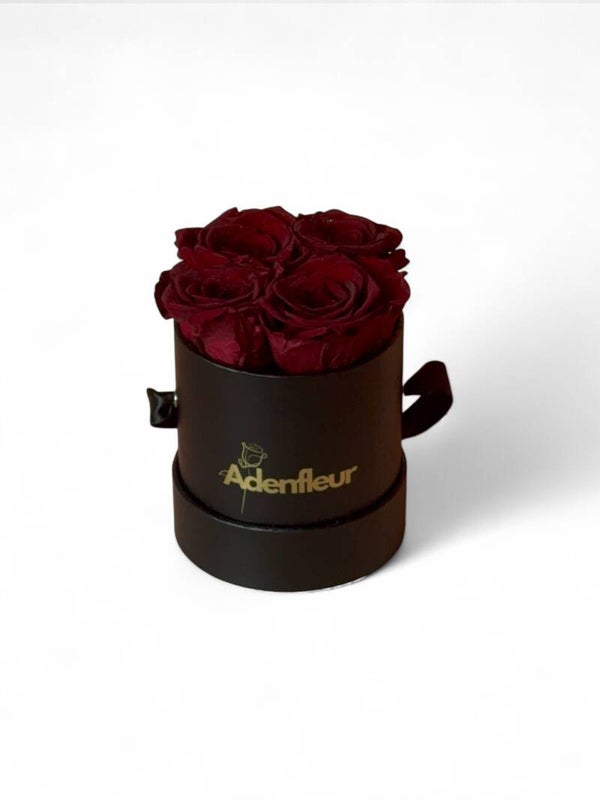 Fleur Box Rund Schwarz – Echte Infinity-Rosen 🌹🌹🌹🌹
