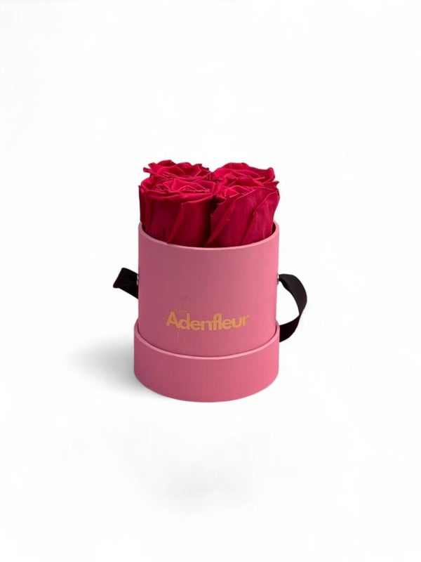 Fleur Box rund Zartrosa - Echte Infinity-Rosen 🌹🌹🌹🌹