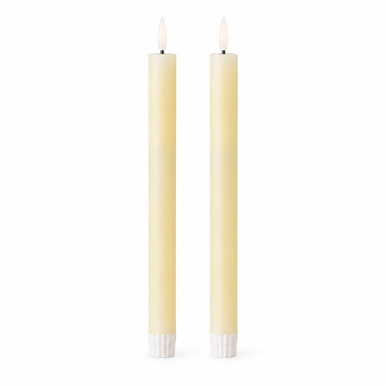 LED Dinerkaarsen Ivoor – Set van 2 – 22 cm Countryfield