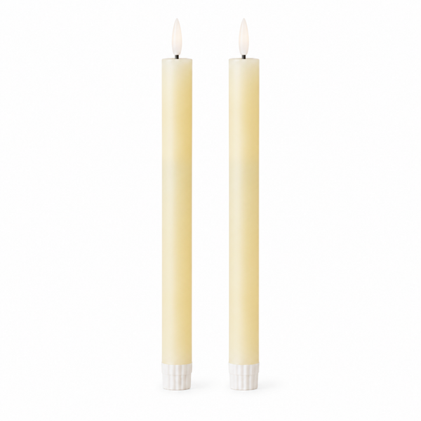 LED Dinerkaarsen Ivoor – Set van 2 – 22 cm Countryfield