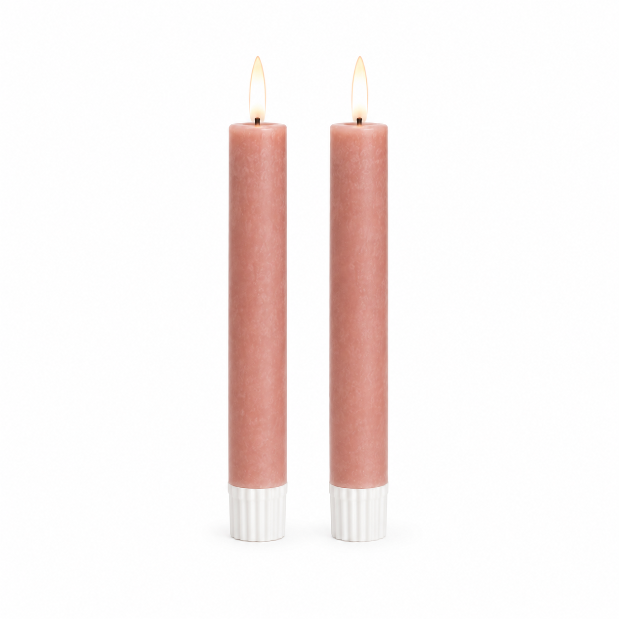 LED Dinerkaarsen Oud Roze – Set van 2 – 12,5 cm Countryfield