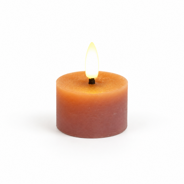 LED Waxinelicht Oud Roze (Set van 2) 3.9 x 3.9 x 2.5 cm