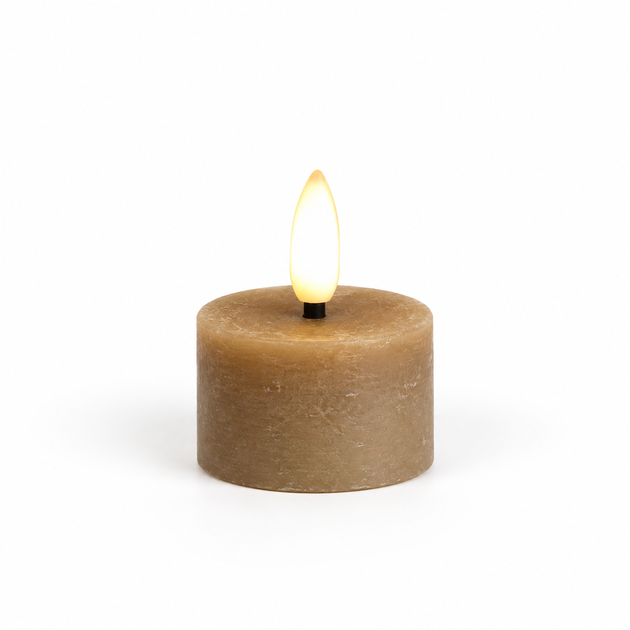 LED Waxinelicht Taupe (Set van 2) 3.9 x 3.9 x 2.5 cm
