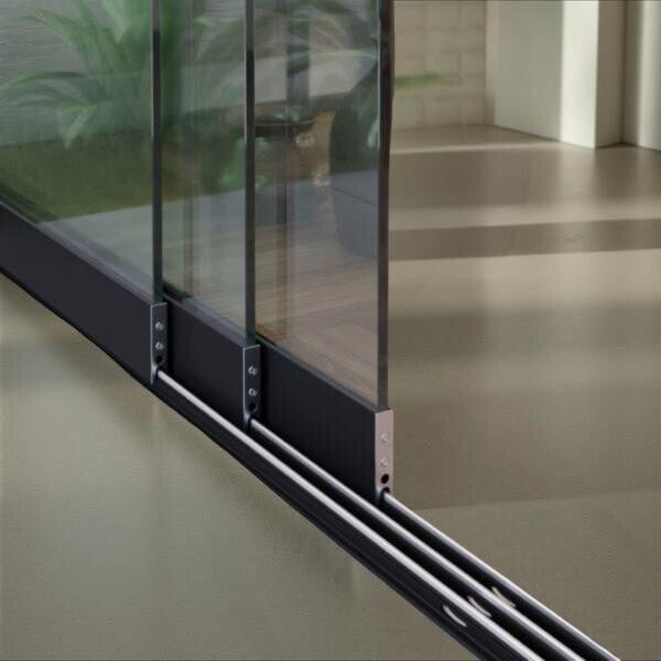 3 Rail | Glazen schuifwand |Transparant