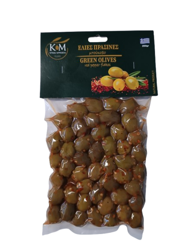 ΕΛΙΕΣ ΠΡΑΣΙΝΕΣ ΜΕ ΜΠΟΥΚΟΒΟ 250gr