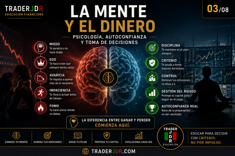 LA MENTE Y EL DINERO TRADERJDR EDUCACION FINANCIERA PONENCIAS GRATUITAS