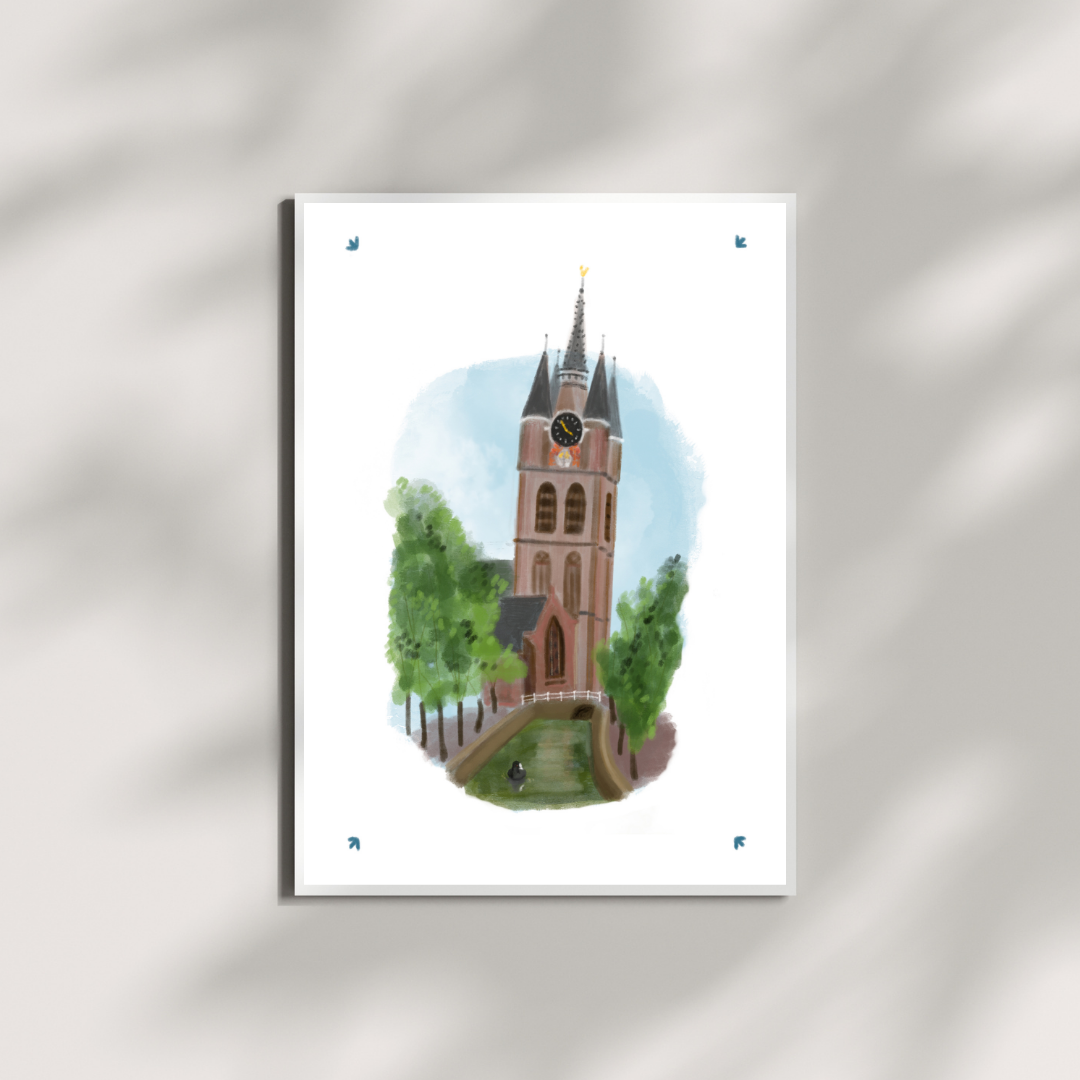 A5 kunstprint Oude Jan Delft