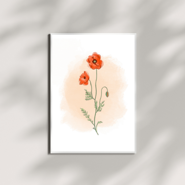 A5 kunstprint papaver