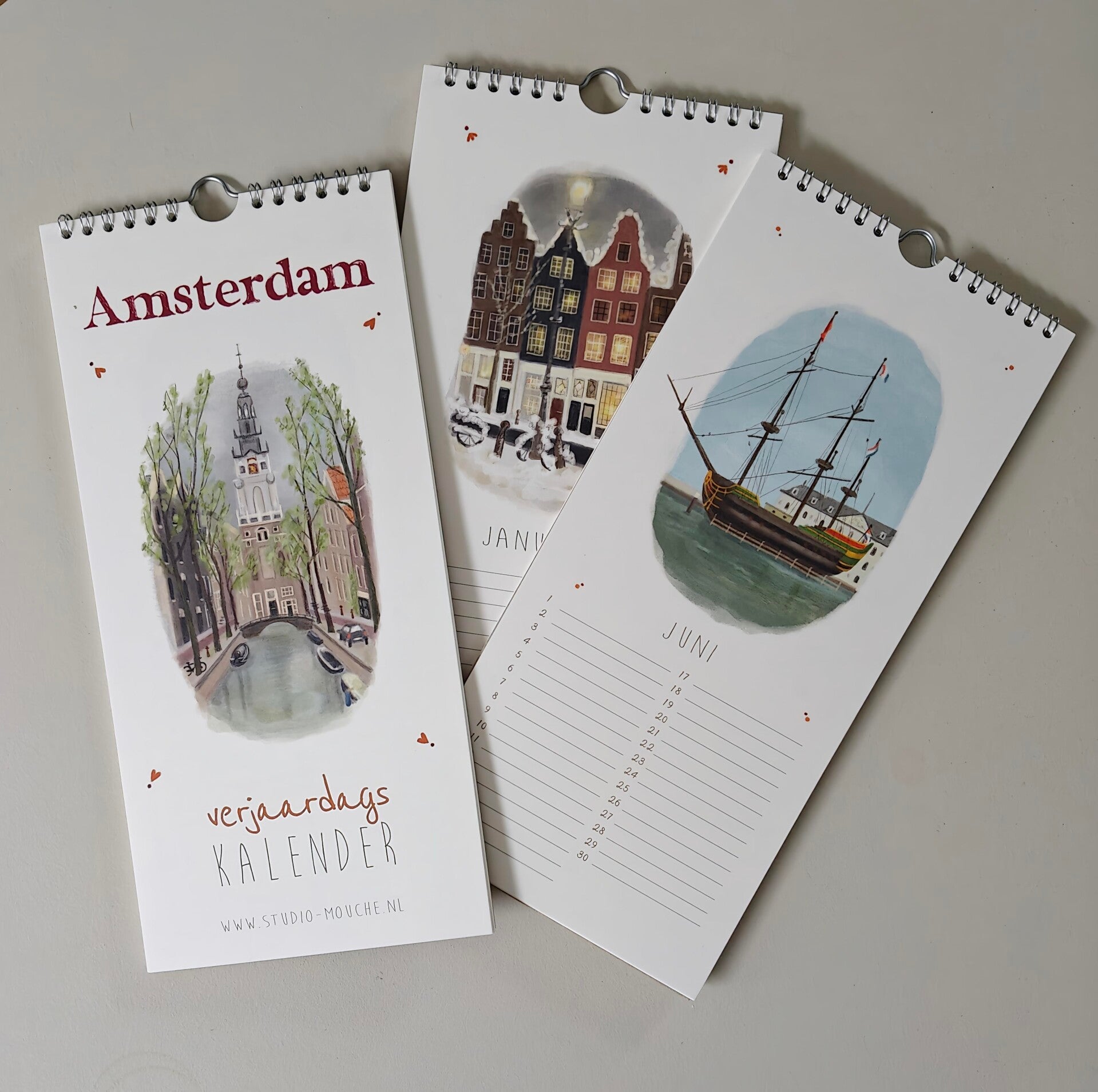 Amsterdam verjaardagskalender-Studio Mouche 