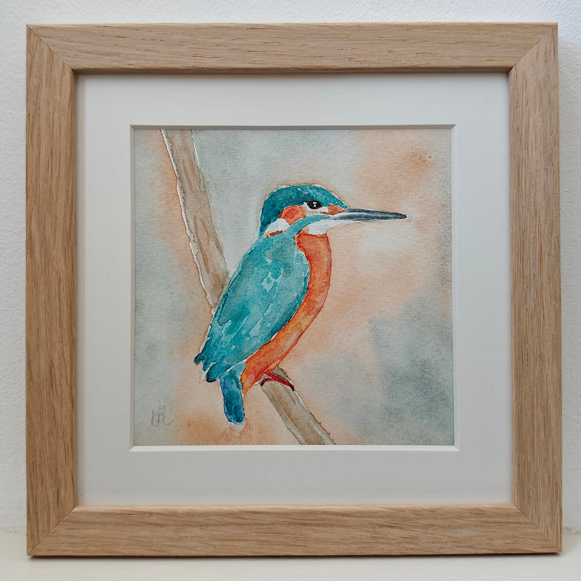Aquarel Ijsvogel