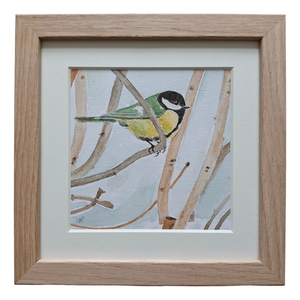 Aquarel Koolmeesje