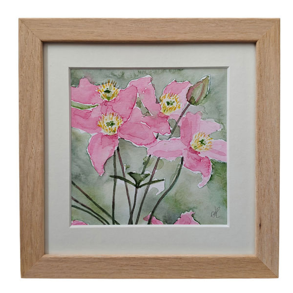 Aquarel roze Clematis