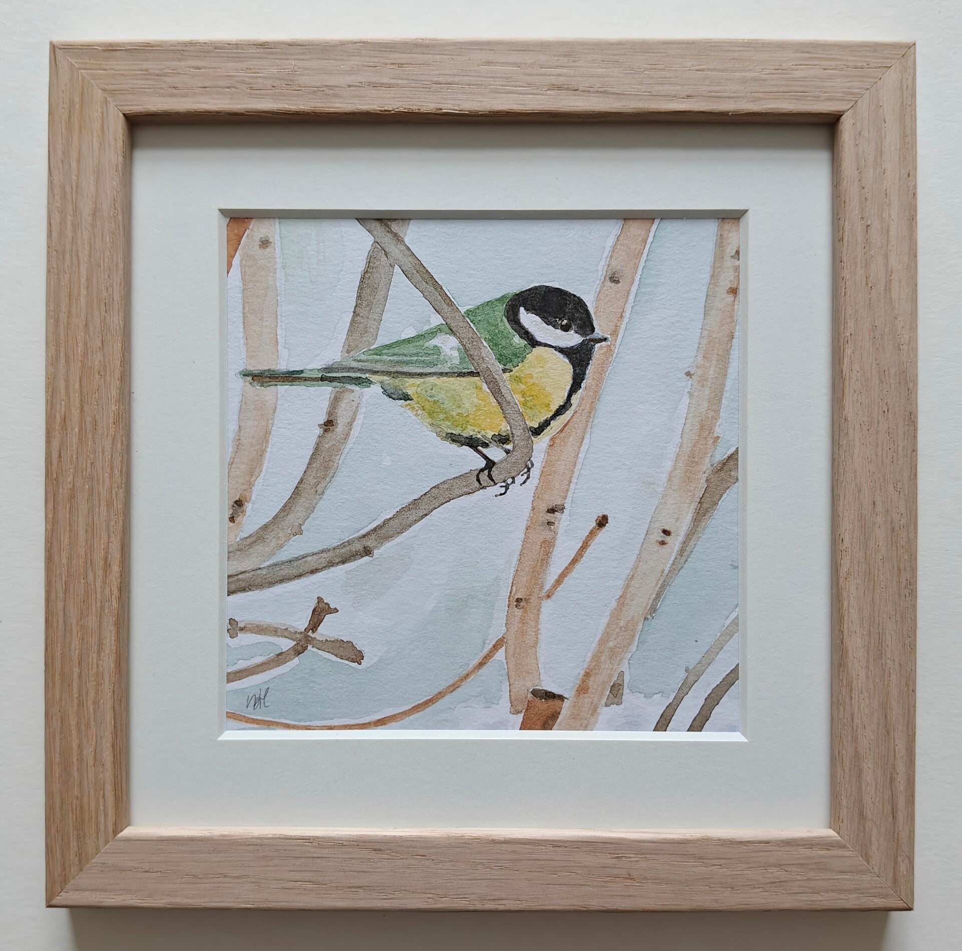 Aquarel Koolmeesje