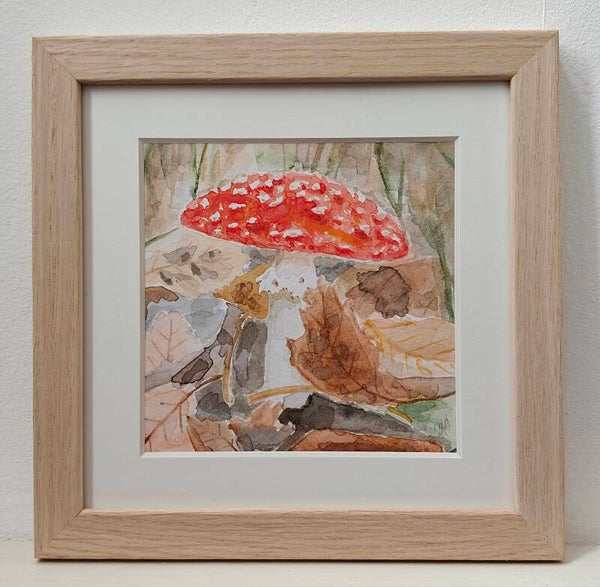 Aquarel Vliegenzwam Heemtuin