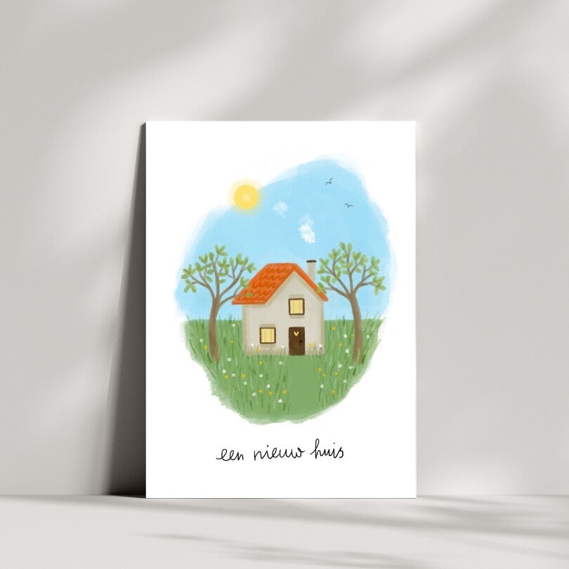 Wenskaart een nieuw huis