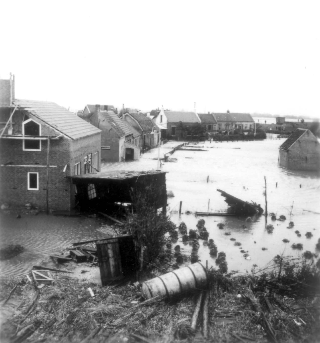 Het Kakelstraatje tijdens de ramp van 1953.