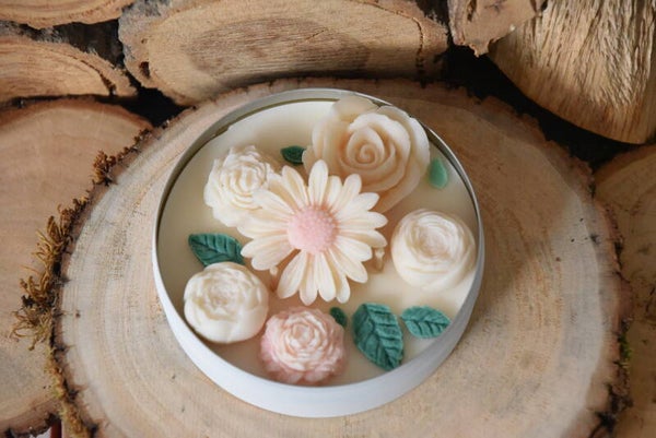 Bougie déco fleur - Parfum fleur de cerisier