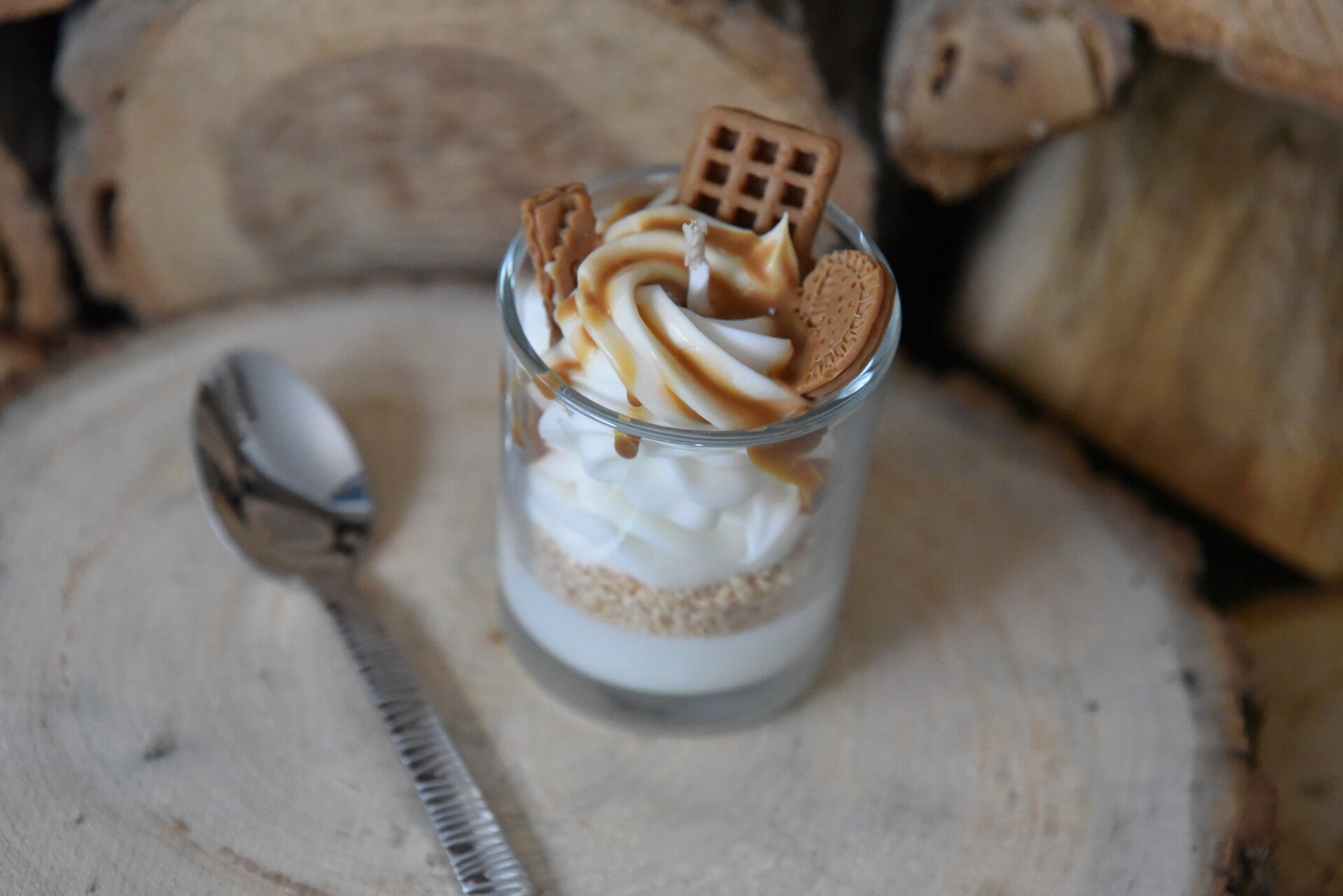 Bougie gourmande parfumée coulis chocolat noisette