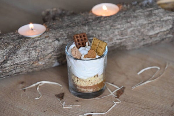 Bougie gourmande parfumée chocolat noisette