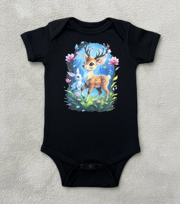 Baby Deer and Rabbit DTF Print (Baby/Toddler)