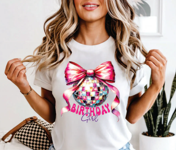 Disco Ball Birthday Girl DTF Print (TODDLER/YOUTH)