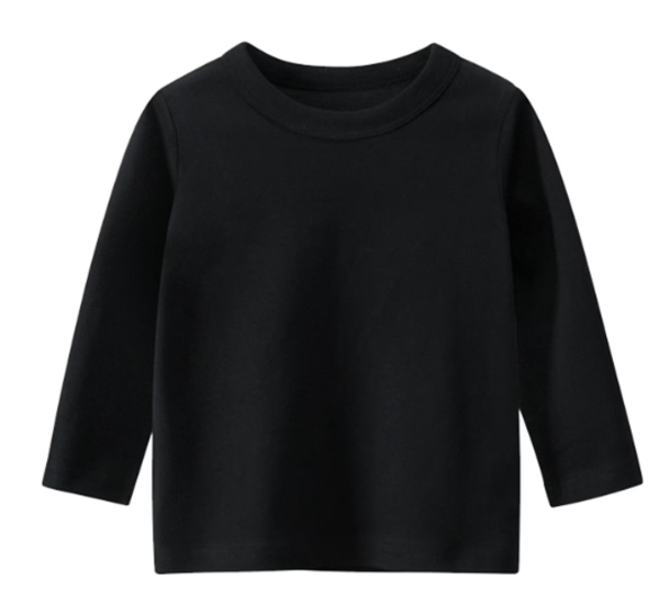 Toddler Unisex Thermal Long Sleeve Tee BLACK