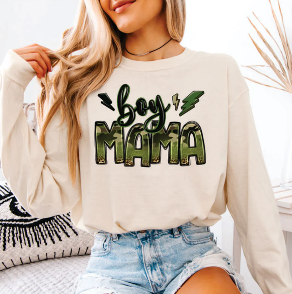 Camo Print Boy MAMA DTF Print