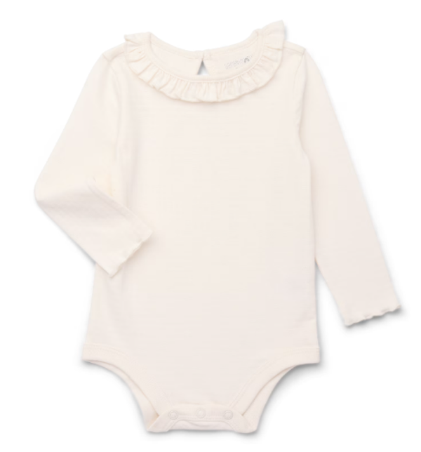 Infant Girls Long Sleeve Onesie CREAM