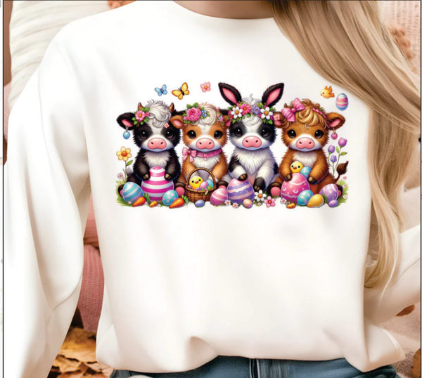 Easter Cows DTF Print (Toddler/Youth)