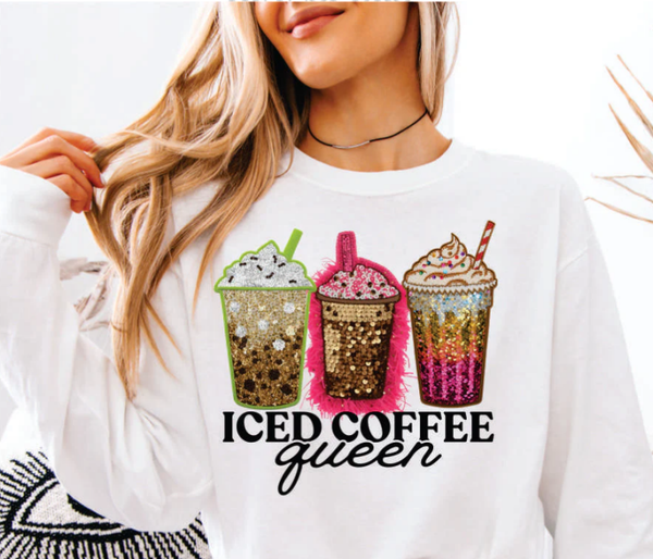 Iced Coffee Queen DTF Print