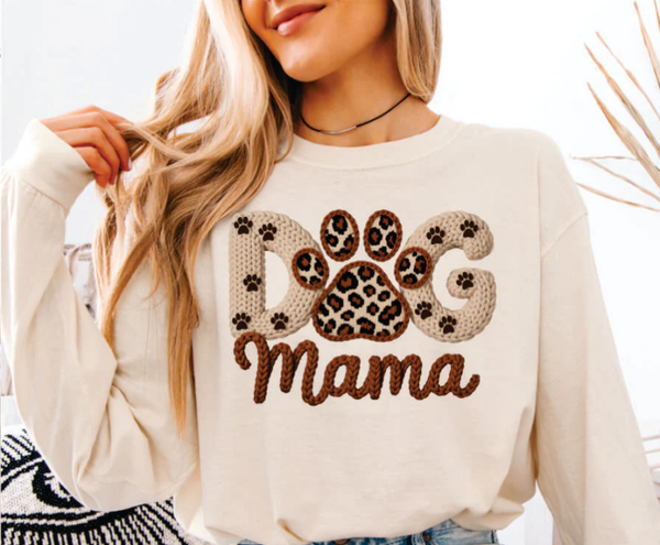 Leopard Print Dog MAMA DTF Print