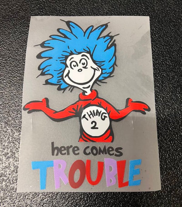 Dr. Suess Thing 2 Here Comes Trouble Print