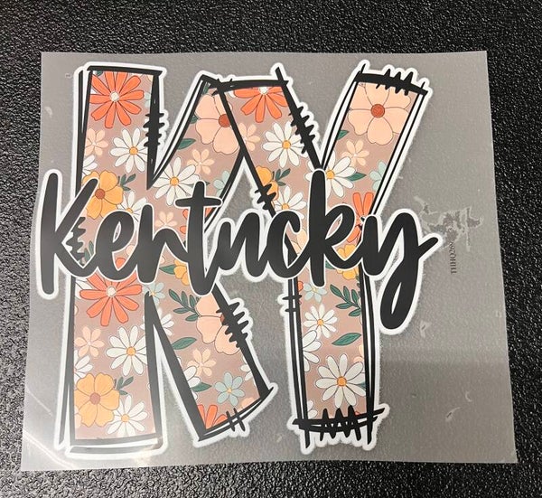 Floral Kentucky KY Print