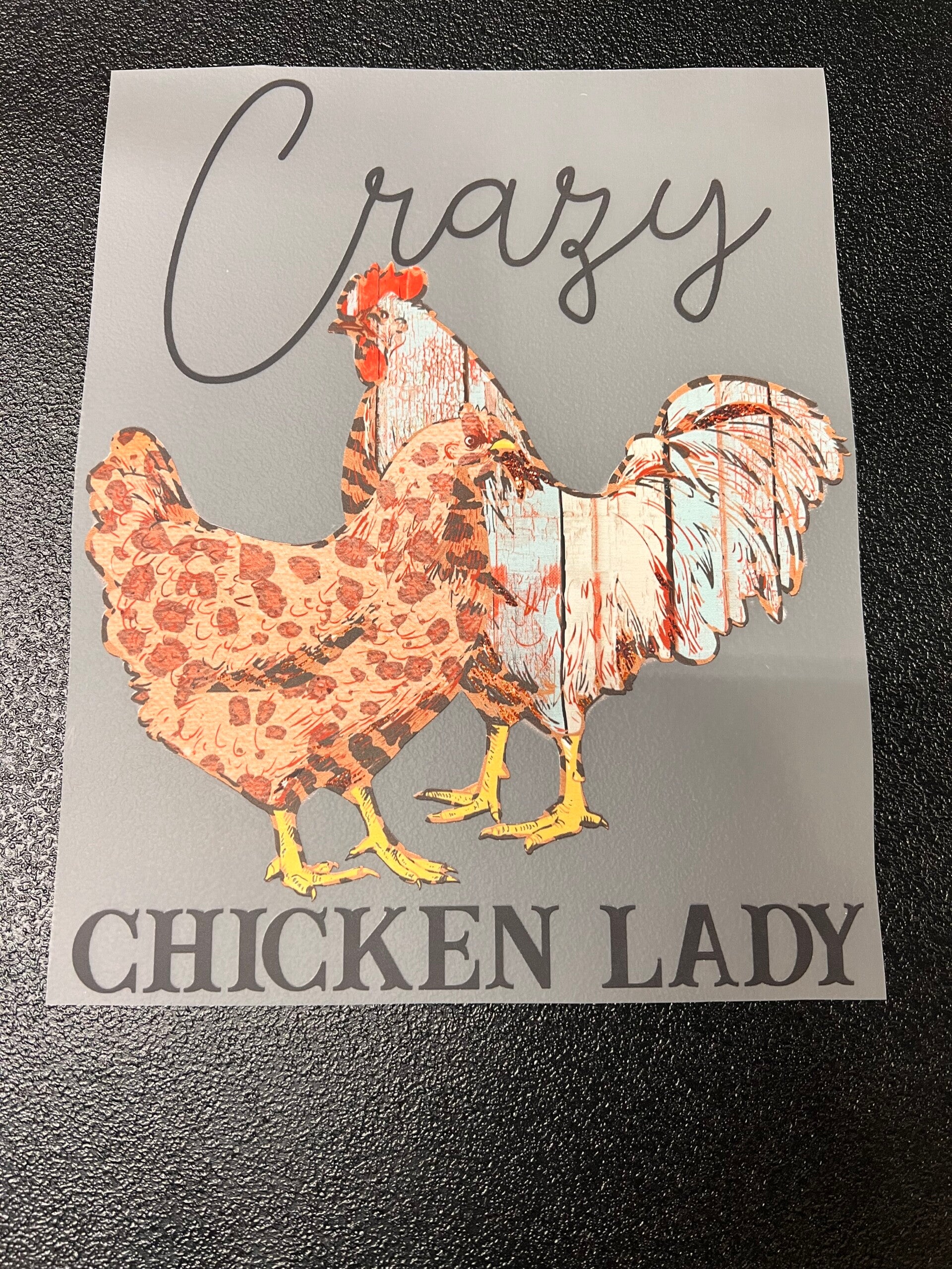 Crazy Chicken Lady Print