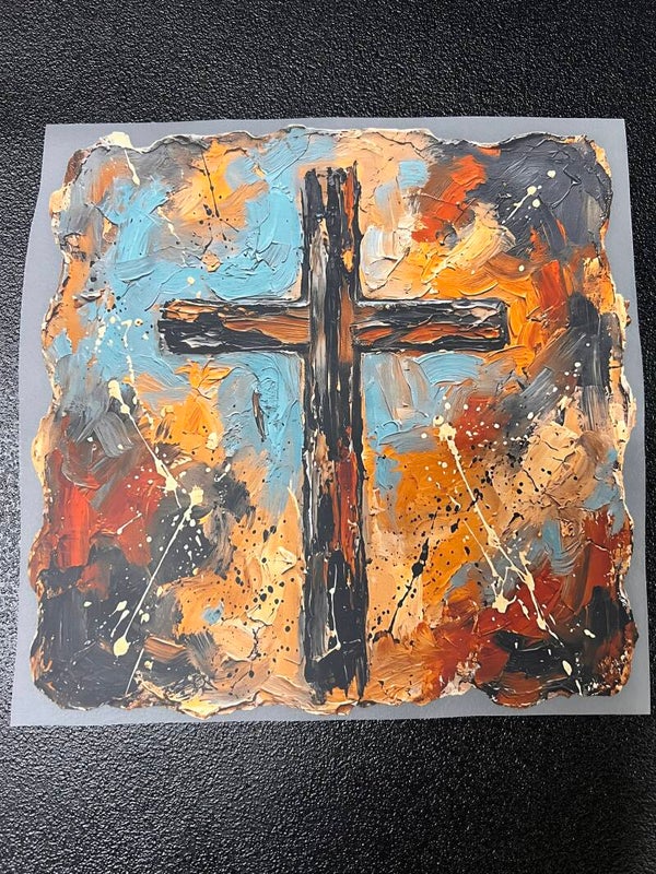 Western Painted Cross Print