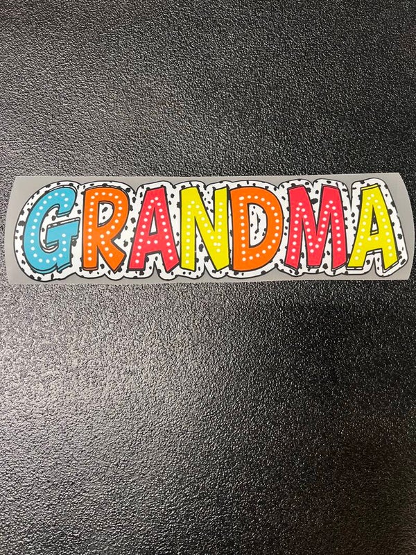 Bright Dalmation GRANDMA Print
