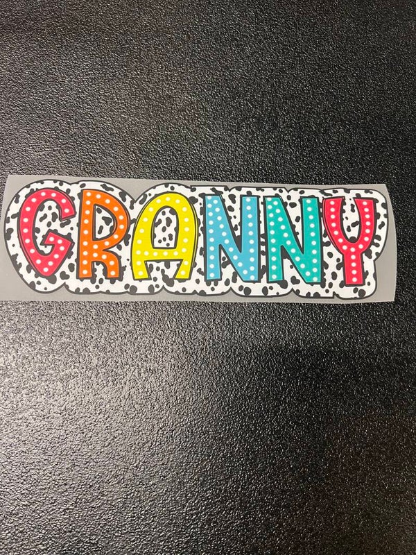 Bright Dalmation GRANNY Print