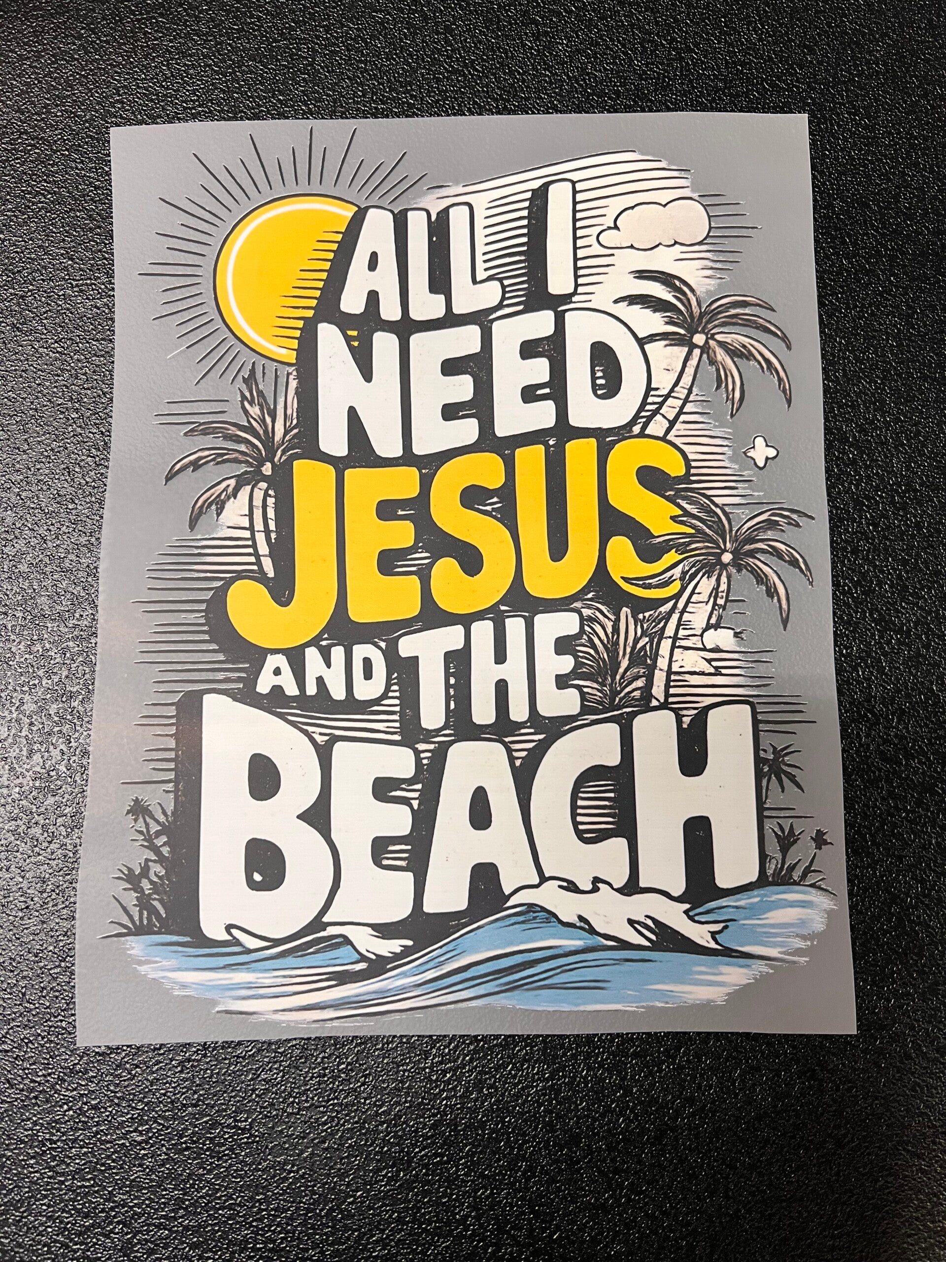 All I Need Jesus And The Beach Print
