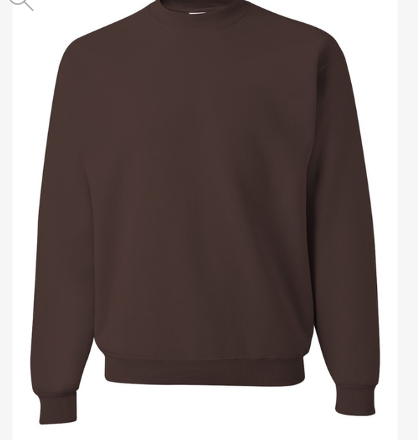 Jerzees Adult Unisex Sweatshirt CHOCOLATE BROWN