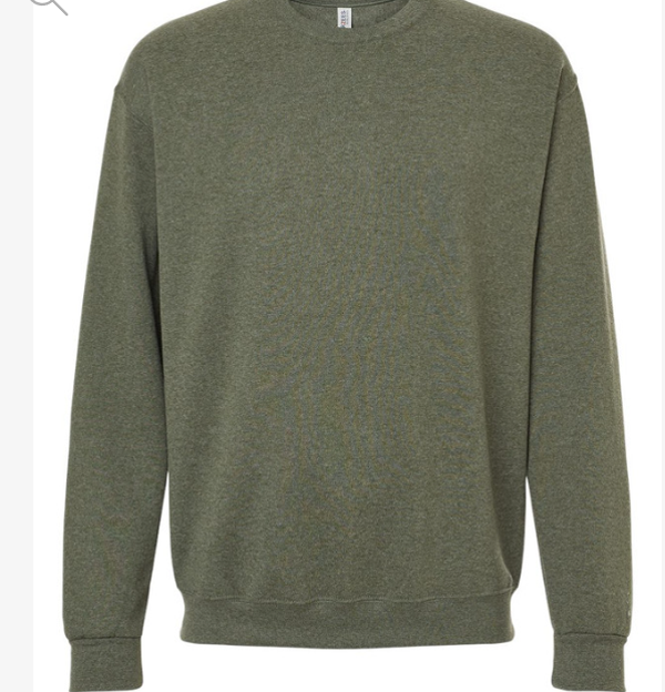 Jerzees Adult Unisex Sweatshirt HEATHER MILITARY GREEN