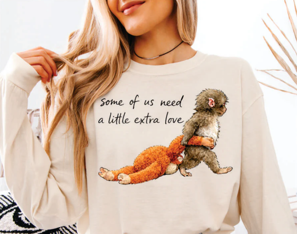 Punch The Monkey Extra Love DTF Print (ADULT)