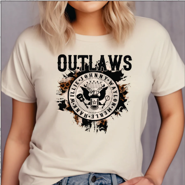 Outlaws Willie Johnny Waylon Merle & Hank DTF Print