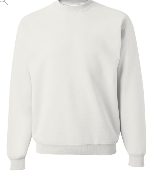 Jerzees Youth Unisex Sweatshirt WHITE