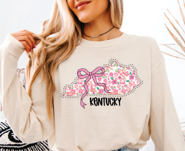 Floral State of Kentucky DTF Print