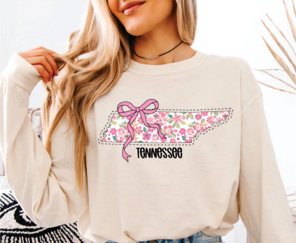 Floral State of Tennessee DTF Print